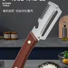 Herramienta de cocina multifuncional para picar cebollas y rebanar, con mango, abridor de botellas, cortador de frutas, pelador doméstico 3 en 1, afilado