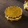 Decoração de mesa raposa meditando inspirada em Zen, estátua genuína de píton Huhuangchang para exibição em altar com base de lótus, pode ser usada para armazenamento, disponível para atacado