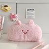 Bolsa para lápices de leche original casi de peluche linda de alto valor ins multi-funcional bolsa de almacenamiento de gran capacidad bolsa de papelería para estudiantes