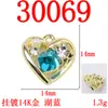 Simples Versátil Doce Cool Moda Coração Colorido Strass Pingente DIY Artesanal Joias Pulseira Colar Pingente Acessórios Materiais