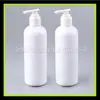 500ml frasco branco Loção Escura bomba de rosca frasco cilíndrico frasco pump shampoo gel de banho frasco PET