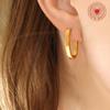 Pendientes de acero de titanio con hebilla de oreja, personalizados, sencillos, en forma de U, de estilo frío, modernos, estilo europeo y americano, accesorios para pendientes de nicho.