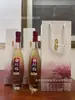 Botellas de Vino de Frutas de Vidrio Esmerilado Transparente al por Mayor, Botellas de Licor, Botellas Vacías, Botellas de Vino de Bayas de Alta Gama, Botellas de Vino Amarillo, Selladas