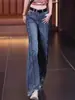 Jeans Vintage Versión Ajustada Pantalones de Pierna Ancha Scimitar para Mujer Primavera 2025 Nuevos Pantalones Petites con Forma de Pera Otoño