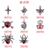 Estilo Oscuro de Moda Genial Colgante de Cruz Incrustada de Diamantes Araña de Ocho Garras Llavero Hecho a Mano Cadena para Teléfono Accesorio de Aleación Adorno