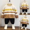 Suéter Rayado para Niños Otoño Invierno 2025 Nuevo Jersey para Bebé Tejido Elegante para Niños para Otoño
