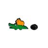 Broche Popular Original de Dibujos Animados Capibala Capibara Lindo y Lindo Decoración para Mochila Escolar Insignia de Aleación Fija para Cintura