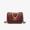 Bolsa Quadrada Pequena Nova Coleção Primavera/Verão 2026 Estilo Coreano Moda Versátil DIY Bolsa de Corrente Rombos Ombro Único Axila Transversal para Mulheres