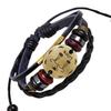 Puesto caliente de Taobao suministro moda retro 12 constelaciones pulsera pulsera de cuero pulsera de cuero ventas directas de fábrica