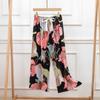 Pantalones de pijama de algodón de verano ropa de casa finos para mujer pierna ancha holgados talla grande pantalones de playa pantalones a prueba de mosquitos para cuarentena se pueden usar afuera