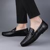 Zapatos casuales de hombre con patrón de cocodrilo, superficie de cuero transfronterizo, zapatos ligeros tipo mocasín, moda, zapatos de cuero pequeños
