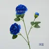 Flores Artificiales con 3 Cabezas de Peonías, Tallo Único, para Decoración de Escena de Salón de Bodas, Flores de Boda, Arreglos Florales para el Hogar, Arreglos de Flores Artificiales