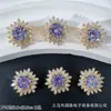 Pulsera Brazalete Collar Joyería de Copo de Nieve con Cierre de Cuentas DIY Corte Rosa Milenio Zirconia