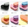 Mini esponja larga de doble cara para decoración de uñas, lima de uñas pequeña de forma ovalada, esponja colorida y muy elástica, lima de lijado de grano fino