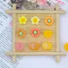 Mini Plátano Brillante, Naranja, Caqui Frutas Artificiales Accesorios de Resina para Manualidades Accesorios para el Cabello Pegamento de Crema Materiales Hechos a Mano
