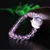 Pulsera de Cristal Natural para Mujer Cristal Rosa Hielo Rosa Zorro Pulsera Temperamento Cristal Rosa Amor Regalo Joyería Al por Mayor