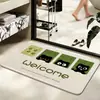 Tapetes de Piso de Lino Dibujados, Tapetes de Piso para Baño, Absorbentes, Antideslizantes, Resistentes a la Suciedad y de Fácil Cuidado para Puerta de Baño del Hogar, Venta al por Mayor
