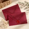 Papelão Espesso Renda Vazada Envelope de Luxo Gravado a Laser Vintage Saudação de Aniversário Convite Convite de Casamento