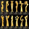 Fabricante Artesanal de Trofeos de Cristal Personalizados, Trofeo Creativo de Pentagrama, Decoraciones de Medallas Personalizadas, Al Por Mayor y Hecho a Medida en Stock