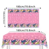Decoración para Fiesta Temática Serie Stitch y Princesa Minnie Transfronteriza Manteles Desechables para Mesa Arreglo de Regalo para Primer Cumpleaños