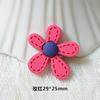 Resina de tela de imitación esmerilada mate flor de cinco pétalos cuerda para el cabello de niños funda para teléfono móvil material de belleza accesorios de joyería diy
