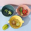 Cesta para escurrir dulces, cesta de plástico de doble capa para frutas y verduras, cesta para almacenar frutas en colores contrastantes, cesta para lavar verduras de cocina, lavadora de arroz