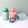 Taza térmica de vidrio de doble capa personalizada, tetera, taza linda y creativa, tapa de taza con forma de personaje de dibujos animados, color, regalo de celebración