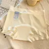 2025 Nueva Ropa Interior para Mujer Entrepierna Extendida Cintura Media Calzoncillos Bóxer para Dama Transpirable Ultradelgada Seda de Hielo para Mujer