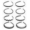 Diadema Simple para Lavar la Cara Diadema para Presionar el Cabello con Dientes Antideslizante Banda para el Cabello Tocado Accesorios para el Cabello Combinación Total Cueva para el Cabello Hebilla Metálica para la Cabeza para Hombres