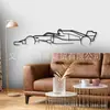 Artesanías de Silueta de Coche Deportivo de Metal Hierro Negro Transfronterizas Decoración de Pared de Garaje Arte Decoración de Interiores Hogar Adornos Colgantes