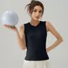 O Mesmo Estilo de Regata Esportiva Brilhante de Seda de Secagem Rápida Respirável, Roupa Externa Elástica para Corrida e Treinamento, Top sem Mangas Fitness para Mulheres