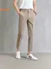 Calça Social Masculina Elegante Estilo Coreano 2025 Nova Marca Tendência Cabeleireiro Slim Fit Elástica Afunilada Calça Social