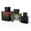 Frasco de Vidro Quadrado de Fundo Grosso de Alta Qualidade para Perfume 30ml 50ml 100ml Frasco com Borrifador de Perfume Exclusivamente para Vendas Transfronteiriças