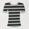 Tejido de punto de algodón personalizado con patrón de rayas, adecuado para camisetas y camisetas interiores de moda de primavera y verano; tejido elástico, transpirable y apto para la piel