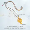 Collar Tradicional con Colgante de Dinero Chapado en Oro con Diseño de Nudo Chino para la Buena Fortuna