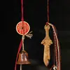 Pingente Esculpido em Madeira de Jujuba Fulminada, Sino Espada das Sete Estrelas, Fivela de Segurança do Espírito da Montanha, Ornamento Decorativo, Artesanato em Madeira Trançada Nó da Paz