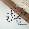 Decorações de Nail Art com Zircônia Preta em Formato de Cisne, Gota d'Água, Marquise, Ponta Inferior Afiada, Irregular, Mini, Fundo Plano Chanfrado
