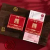 Set de Sobres Rojos de Dinero para Boda con Carácter de Doble Felicidad, Set de Tarjetas de Sobres Rojos para Diez Mil Yuanes, Set de Dinero de Regalo para Regalo de Compromiso