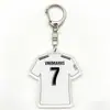 Llavero de Acrílico de Jersey de la Copa del Mundo 2026 Jugador Estrella C. Colgante de Camiseta Ronaldo Modric Copa del Mundo Fútbol