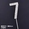 Liga de Diamante Número 0-9 Decoração de Bolo Plug-In Um Ano Casamento Menina Deusa Aniversário Brilhante Número de Diamante