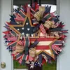 Guirlanda Americana de Dia da Independência Transfronteiriça, Guirlanda Patriótica, Decoração de Feriado Nacional, Montagem de Cena, Enfeites para Pendurar na Porta da Frente, Adereços