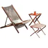 Sillón de Balcón Silla Plegable Casual para el Hogar Silla de Ratán para Patio Exterior Mecedora Mesa de Té de Jardín Silla Sofá Silla de Terraza