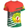 Padrão da Bandeira e Emblema Nacional de Madagascar Impressão 3D Nova Camiseta Casual de Manga Curta para Homens e Mulheres Fornecimento