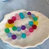 Collar redondo de cuentas acrílicas, cadena para la clavícula de moda fresca y dulce para el verano, lujo ligero con un toque de alta gama, exquisito accesorio para el cuello