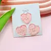 Novo botão de amor fresh com quatro furos acessórios diy roupas infantis acessórios de botão de casaco coração de pêssego multicolor atacado