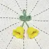 2 Colgantes de Flor de Lirio del Valle Lana Ins Crochet Llavero Terminado Accesorios de Joyería Súper Lindos Cadena de Flor de Orquídea Crochet
