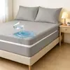 Vendas diretas transfronteiriças de fabricantes Capa de colchão à prova d'água e à prova de urina de cobertura total de seis lados em TPU de 360 graus com zíper Roupa de cama para dormitório