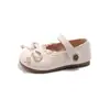 Nuevos Zapatos de Cuero Blanco para Niñas Primavera/Otoño, Mocasines para Niñas, Zapatos de Suela Blanda para Niñas Pequeñas, Zapatos Individuales, Zapatos de Princesa Modernos para Niños