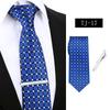 Corbata de Negocios a Rayas para Hombre Formal Profesional Roja Azul Atada a Mano Imitación Seda 7.5cm Stock Listo de Fábrica