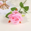 Flores Artificiais de Rosa de Cabeça Única Simuladas, Buquês de Rosas de Tecido Multicor, Decoração de Casa, Arranjos de Casamento, Flores Artificiais Atacado
